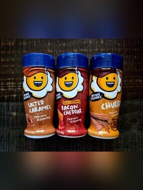 ~Movie Night Bundle~ 3 Kernel Season's Popcorn Shaker Seasonings ~ HTF Variety